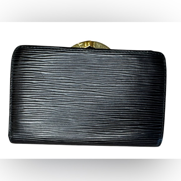 Louis Vuitton Black Epi Leather Kiss-Lock Compact Wallet - Picture 2 of 15